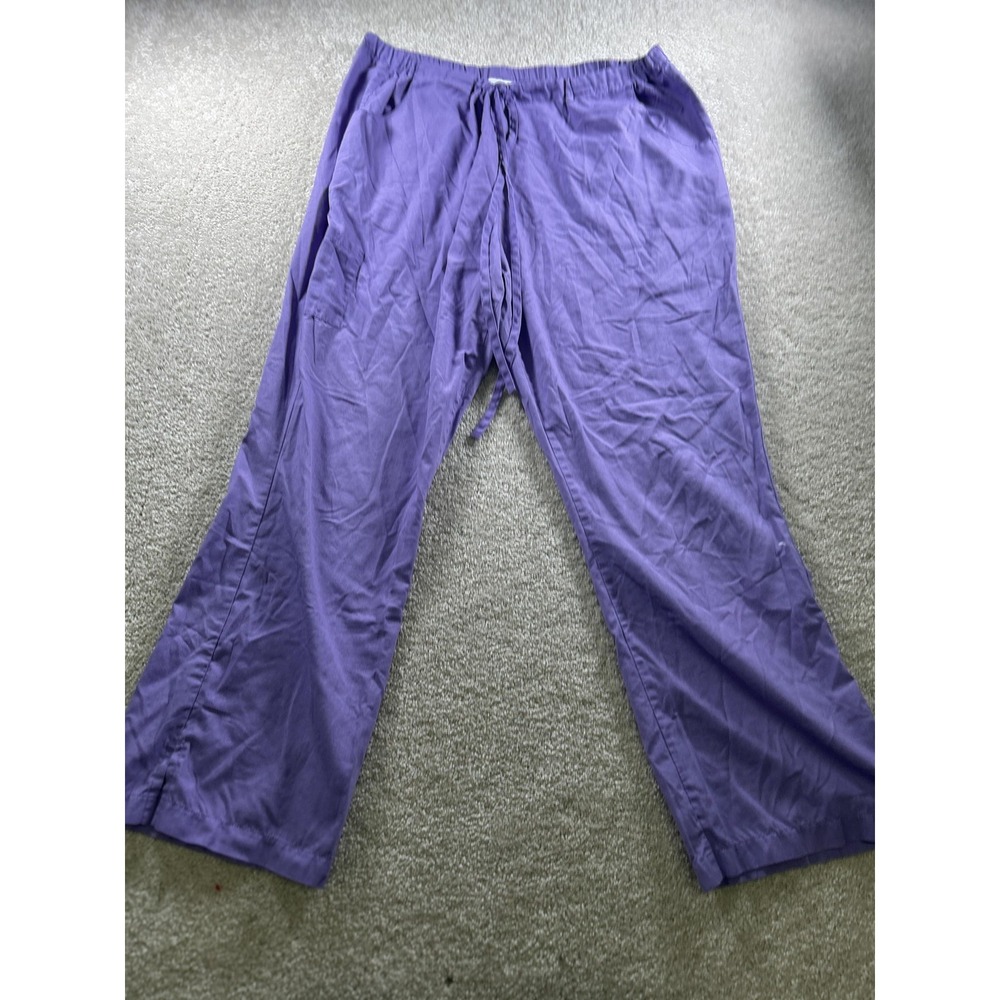 Peaches Uniforms Pants Womens Large Purple Scrub Drawstring‎ Nursing Medical